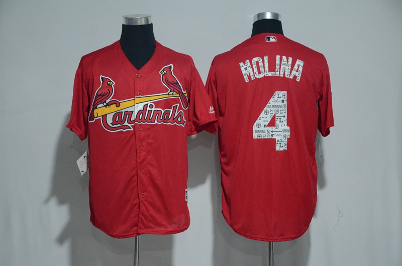 2017 MLB St. Louis Cardinals #4 Molina Red Spring Training Jersey